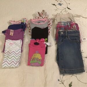 Girl’s 7, 7/8 Warm Weather Clothing Bundle, (11) Pieces Including NWT Shorts